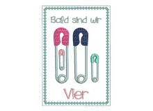 ITH - Postkarte Sicherheitsnadel Schwanger 4